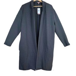 Philosophy Black Open-Front Coat